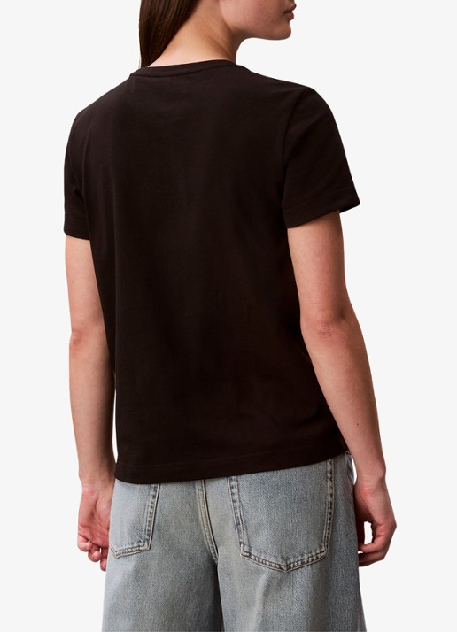 Calvin Klein T-shirt met logo - achterkant 3 zwart