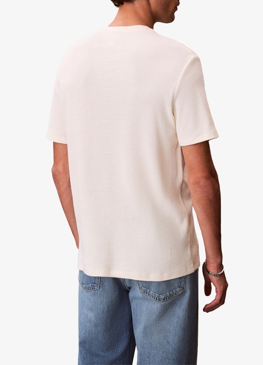 Calvin Klein T-shirt met logo - achterkant gebroken wit