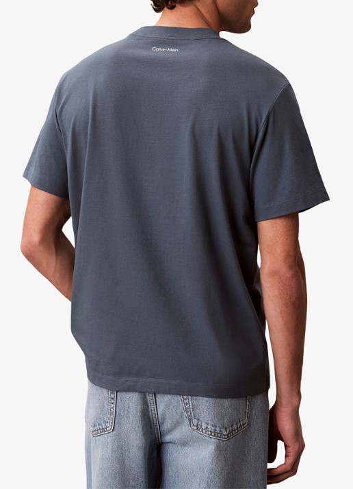 Calvin Klein T-shirt met logo - achterkant donkergroen