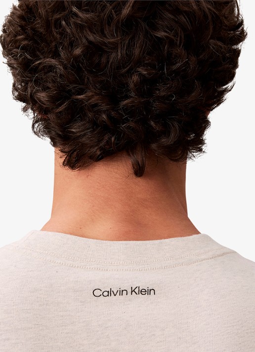 Calvin Klein T-shirt met logo - detail 5 creme