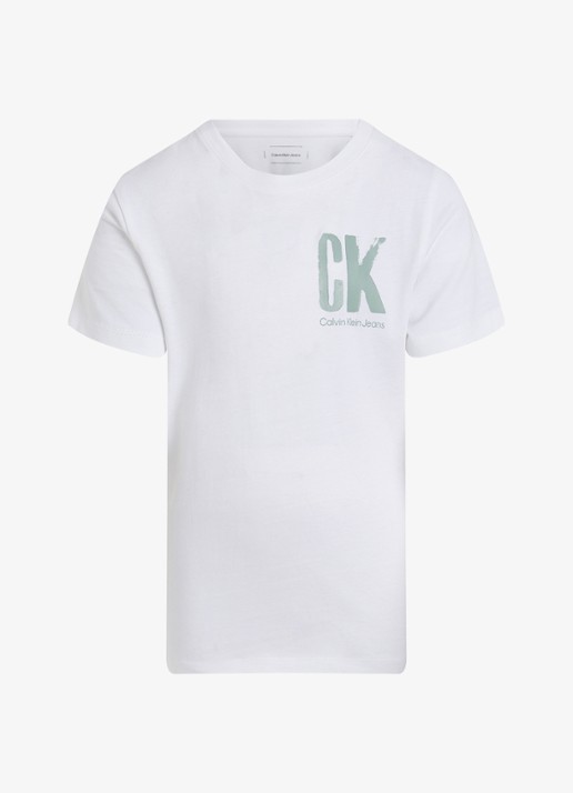 Calvin Klein T-shirt met logo - voorkant wit