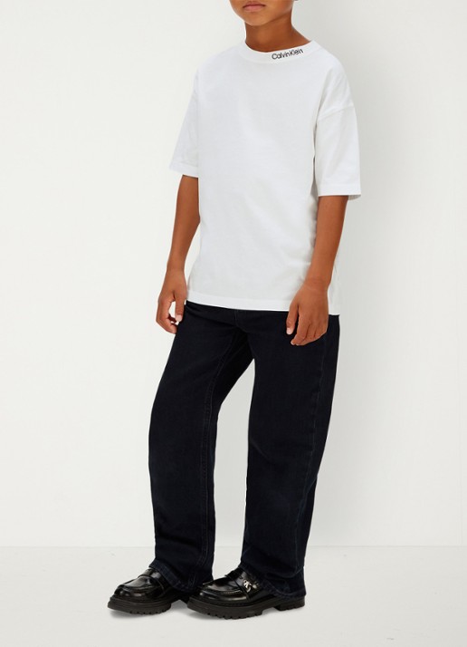 Calvin Klein T-shirt met logo - voorkant 2 wit