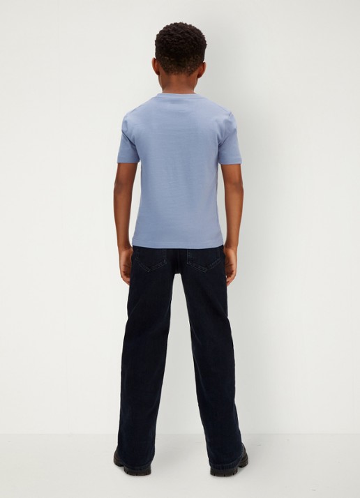 Calvin Klein T-shirt met logo - achterkant blauwgrijs