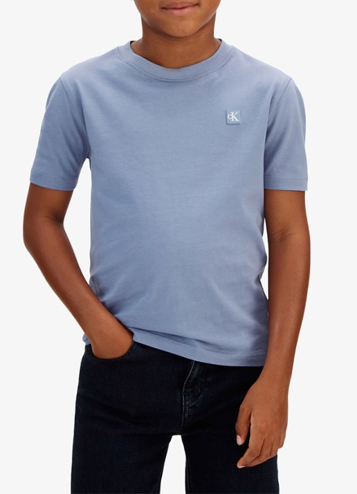 Calvin Klein T-shirt met logo - detail 4 blauwgrijs