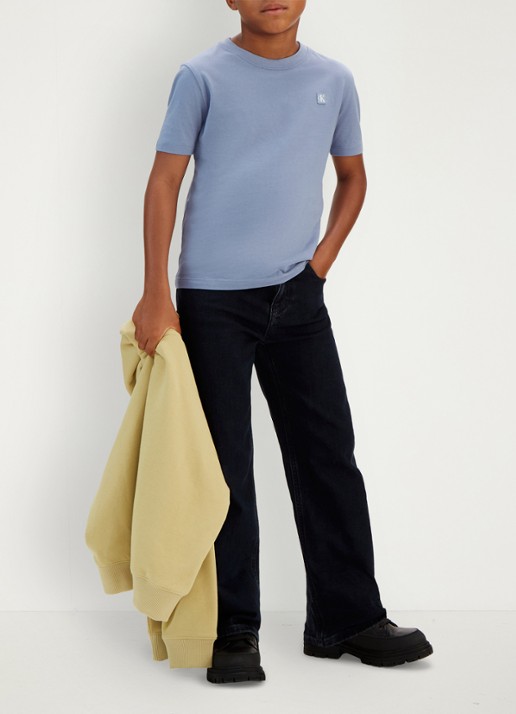 Calvin Klein T-shirt met logo - detail 5 blauwgrijs