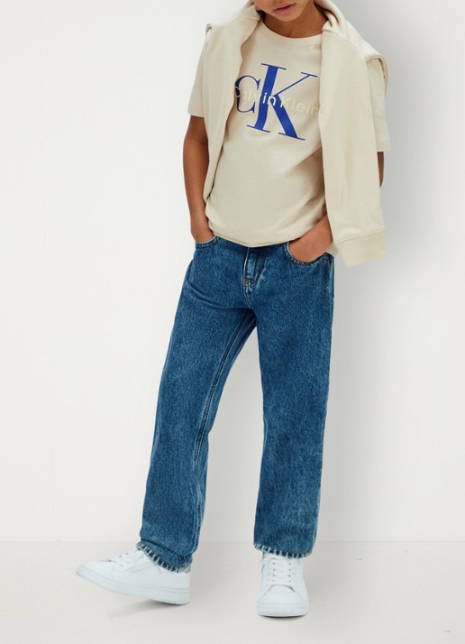 Calvin Klein T-shirt met logo - detail 4 beige