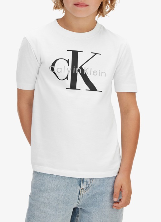 Calvin Klein T-shirt met logo - detail 4 wit