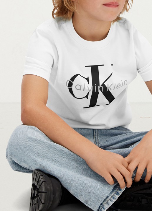 Calvin Klein T-shirt met logo - detail 5 wit