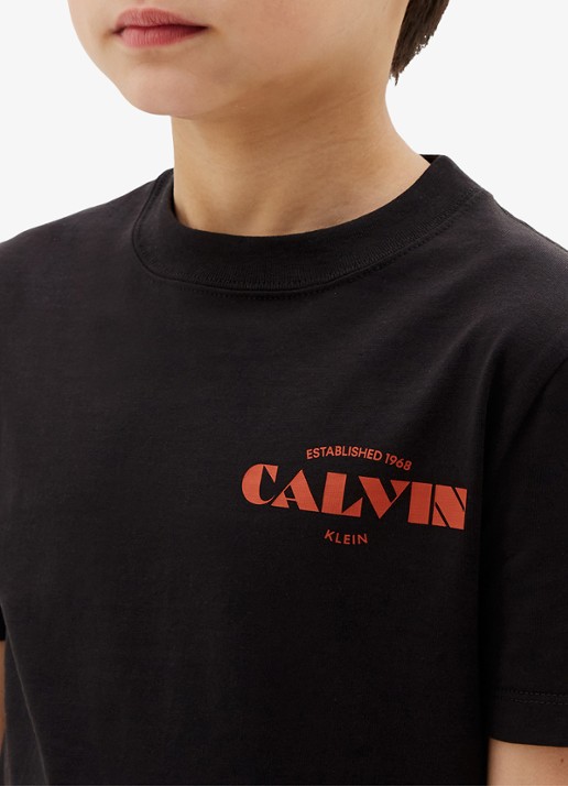 Calvin Klein T-shirt met logo - detail 4 zwart