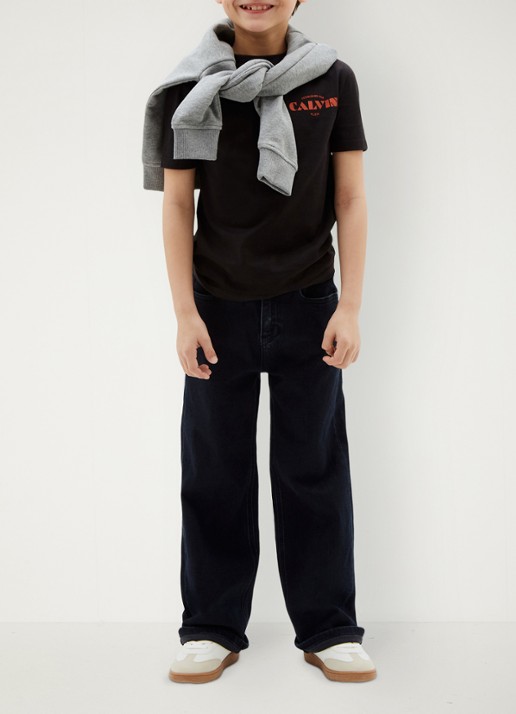 Calvin Klein T-shirt met logo - voorkant 2 zwart