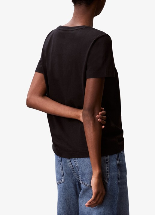 Calvin Klein T-shirt met logoborduring - achterkant 7 zwart