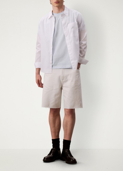 Calvin Klein T-shirt met logoborduring - voorkant 2 lichtgrijs
