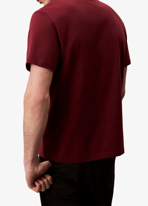 Calvin Klein T-shirt met logoborduring - achterkant 6 rood