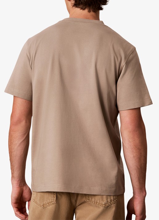 Calvin Klein T-shirt met logoborduring - achterkant 3 beige