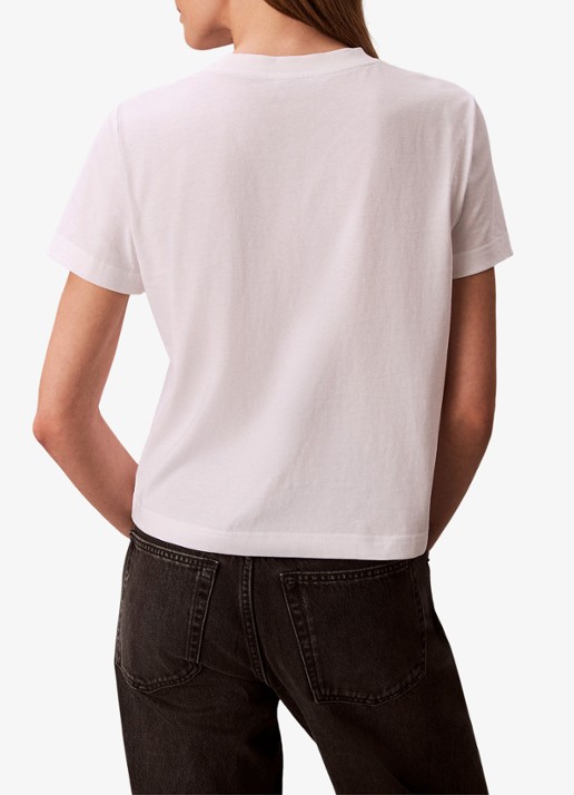 Calvin Klein T-shirt met logoprint - achterkant wit