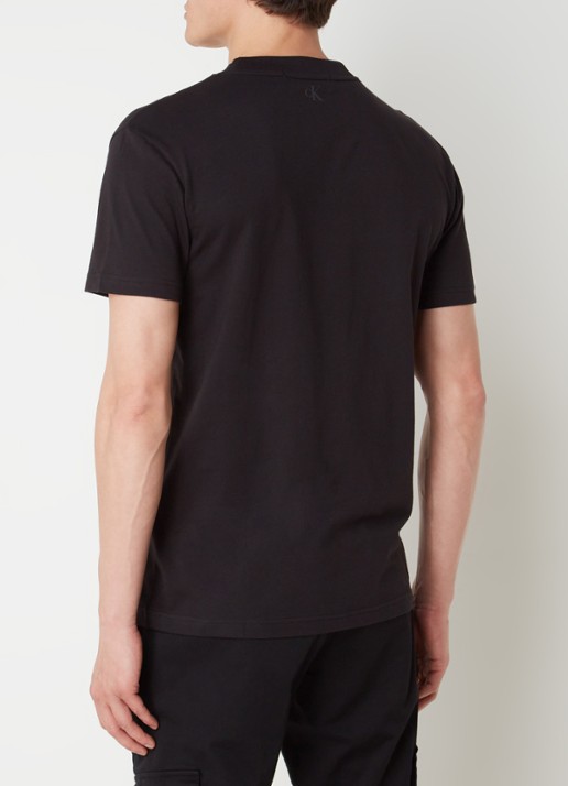 Calvin Klein T-shirt met logoprint - achterkant 3 zwart