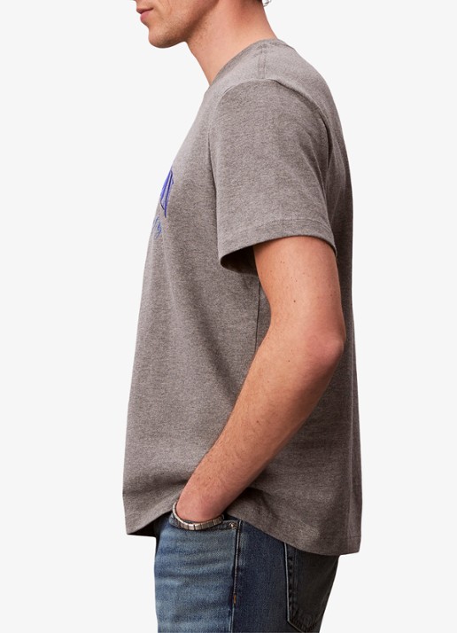 Calvin Klein T-shirt met logoprint - detail 5 med grey htr-p7e