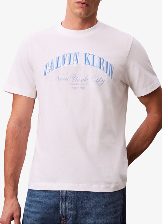 Calvin Klein T-shirt met logoprint - detail 3 bright white-yaf