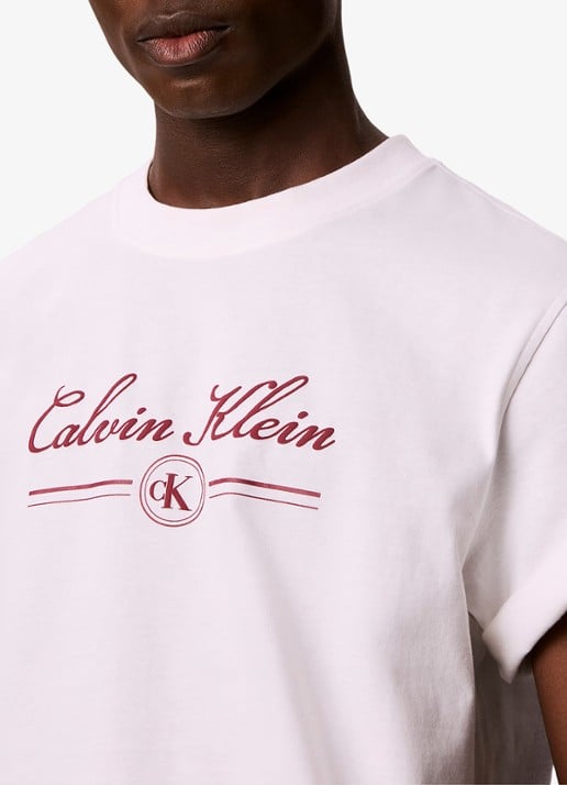 Calvin Klein T-shirt met logoprint - detail 4 bright white-yaf