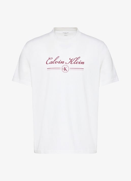 Calvin Klein T-shirt met logoprint - voorkant bright white-yaf