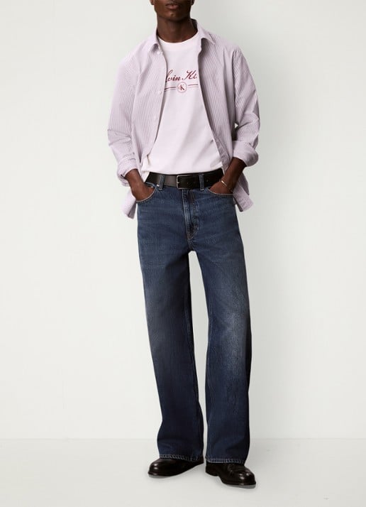 Calvin Klein T-shirt met logoprint - voorkant 2 bright white-yaf