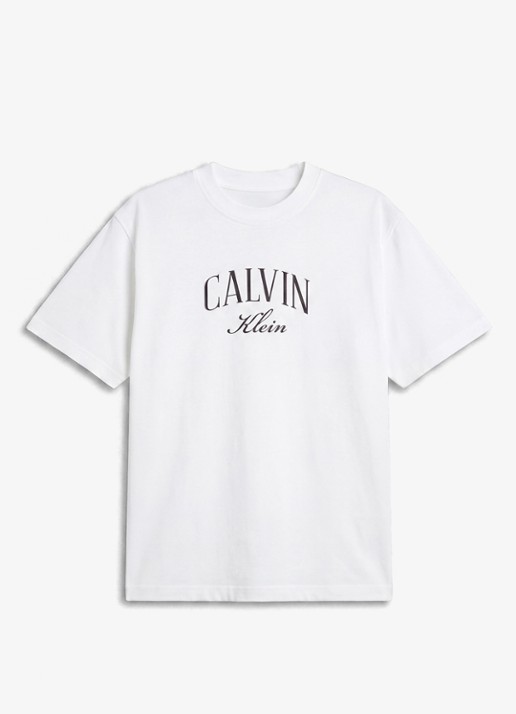 Calvin Klein T-shirt met logoprint - voorkant 5 wit