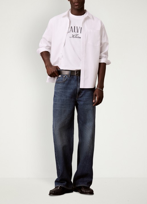 Calvin Klein T-shirt met logoprint - voorkant 6 wit