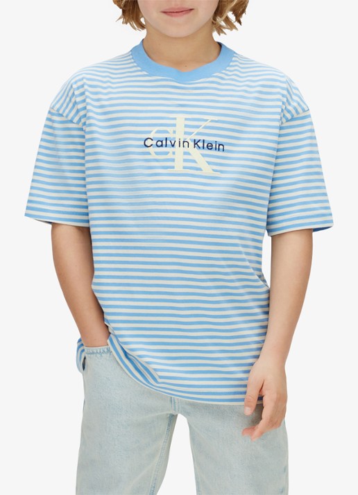 Calvin Klein T-shirt met logoprint - detail 4 wit