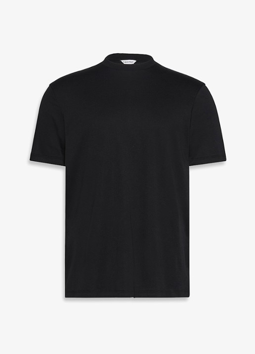Calvin Klein T-shirt met ronde hals  - voorkant 2 zwart
