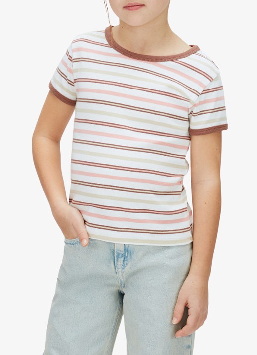 Calvin Klein T-shirt met streepprint - detail 3 multicolor