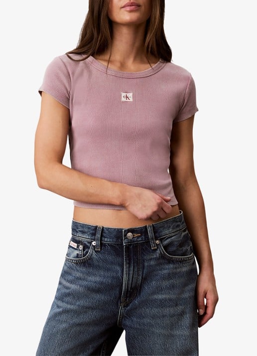 Calvin Klein T-shirt met verwassen afwerking