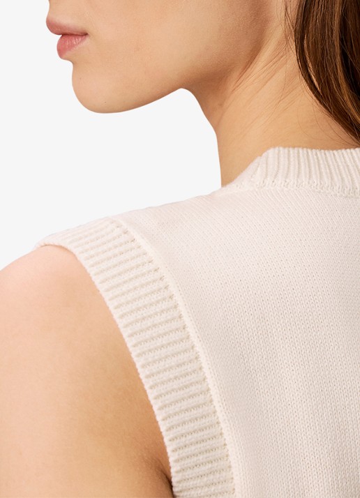 Calvin Klein Tanktop met ingebreid logo - detail 5 creme