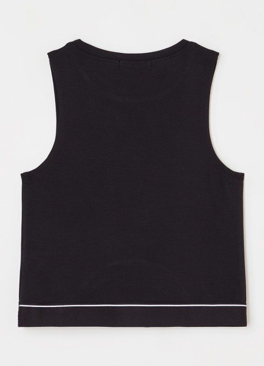 Calvin Klein Tanktop met logoband - voorkant 2 zwart