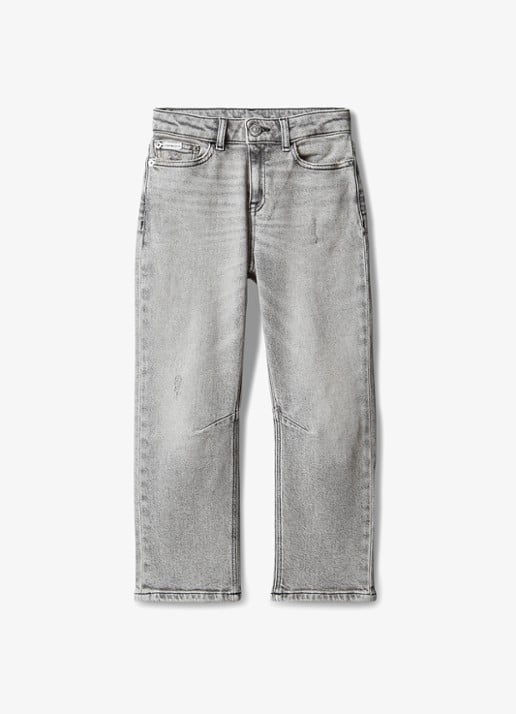 Calvin Klein Tapered fit jeans met donkere wassing - voorkant 3 middengrijs