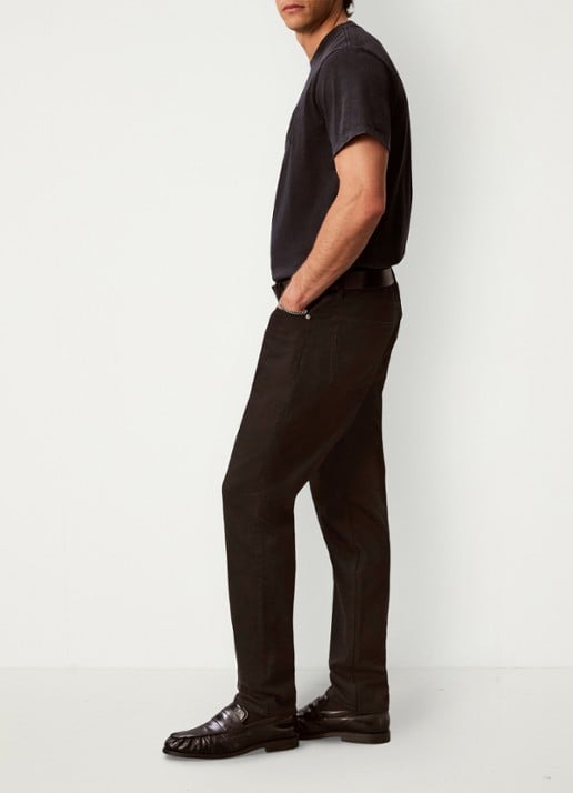 Calvin Klein Tapered fit jeans met steekzakken - detail 4 zwart