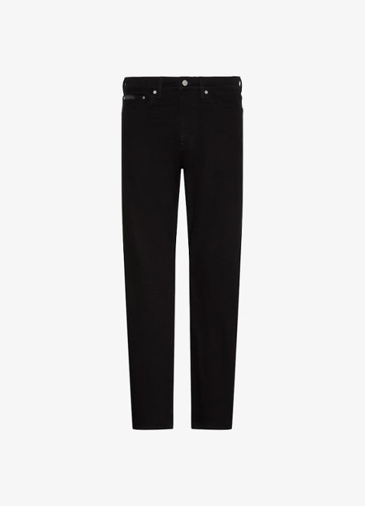 Calvin Klein Tapered fit jeans met steekzakken - voorkant 6 zwart