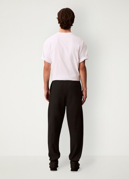 Calvin Klein Tapered fit joggingbroek met logo - achterkant 3 zwart