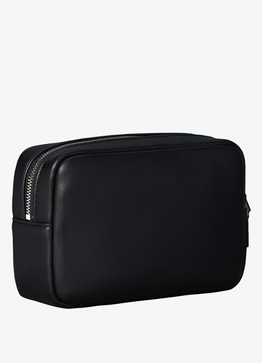 Calvin Klein Toilettas met logo - achterkant 2 zwart