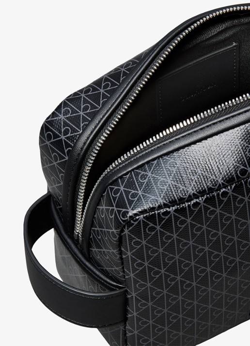 Calvin Klein Toilettas met logoprint  - detail 3 zwart
