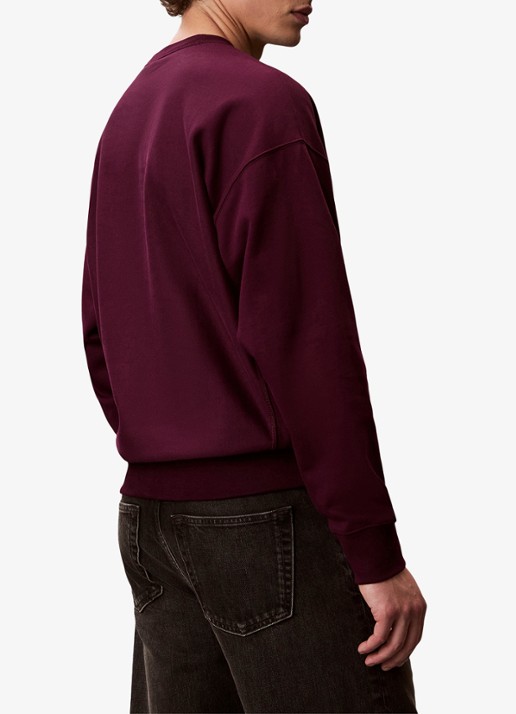 Calvin Klein Trui met logoborduring - achterkant 6 bordeauxrood