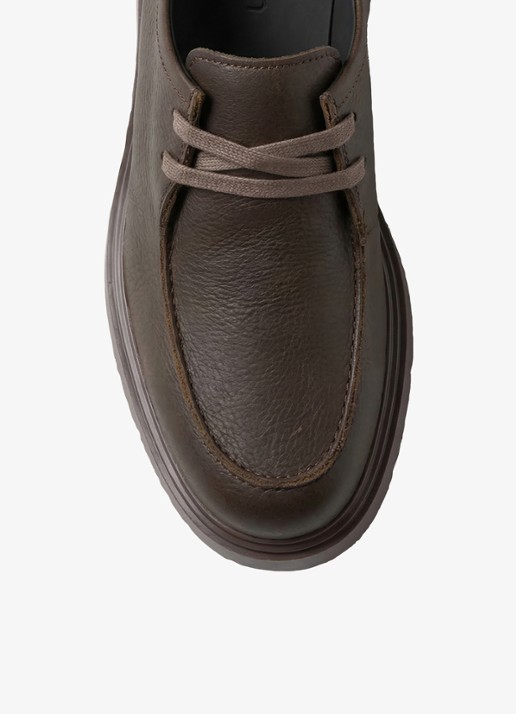 Calvin Klein Veterschoen met logo - detail 4 donkerbruin
