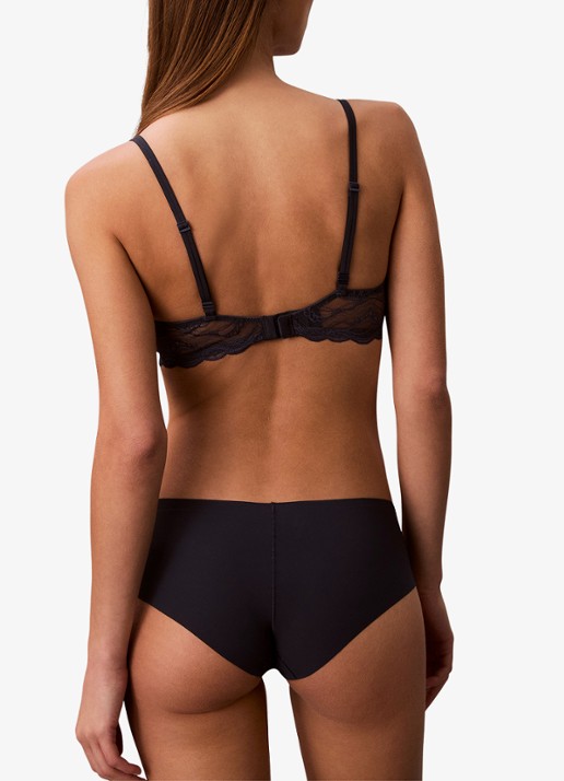 Calvin Klein Voorgevormde bh met kant - achterkant 4 donkerblauw