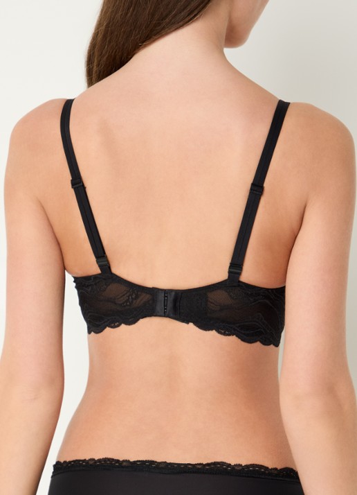 Calvin Klein Voorgevormde bh met kant - achterkant 2 zwart