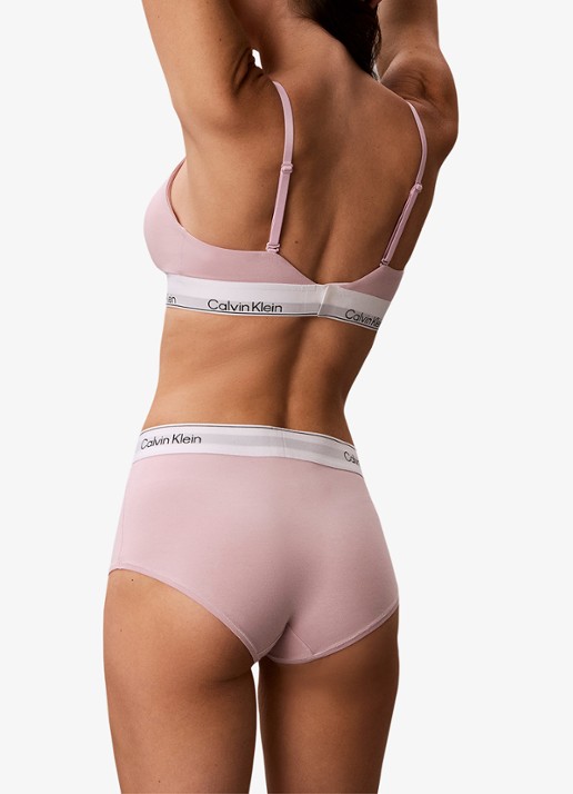 Calvin Klein Voorgevormde bralette met logoband - achterkant 7 hawaii orchid-msd