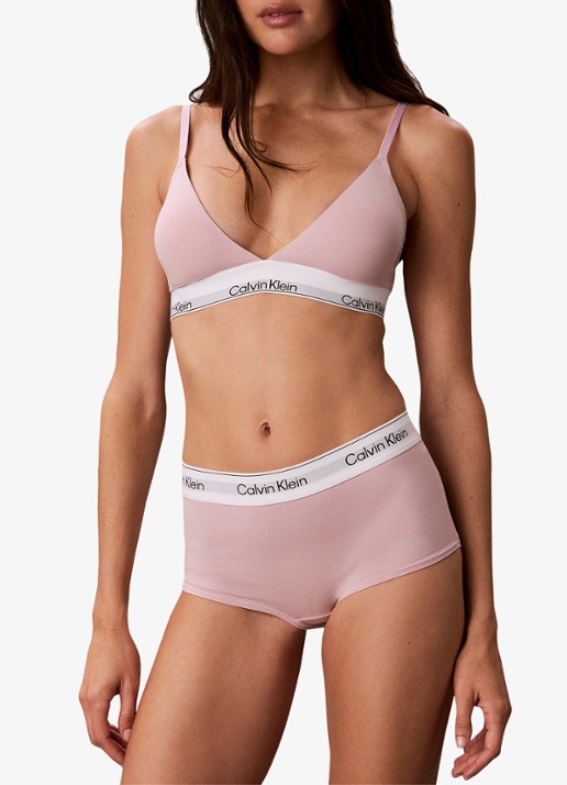 Calvin Klein Voorgevormde bralette met logoband - detail hawaii orchid-msd