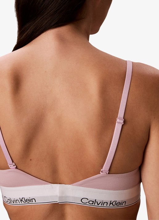 Calvin Klein Voorgevormde bralette met logoband - detail 4 hawaii orchid-msd