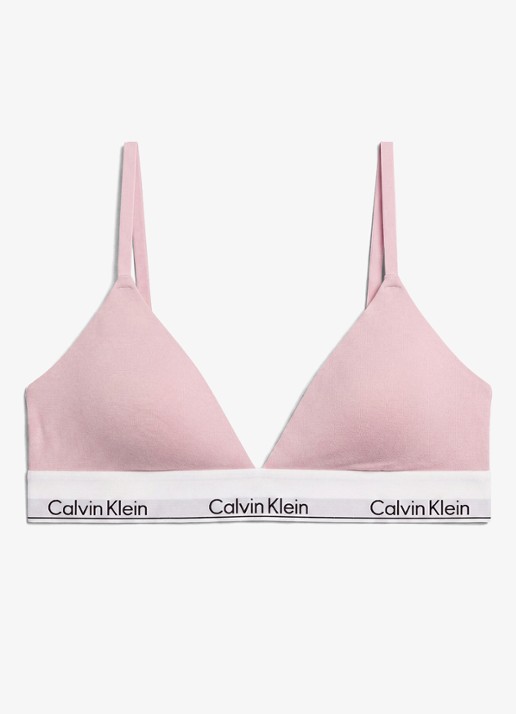 Calvin Klein Voorgevormde bralette met logoband - voorkant 5 hawaii orchid-msd