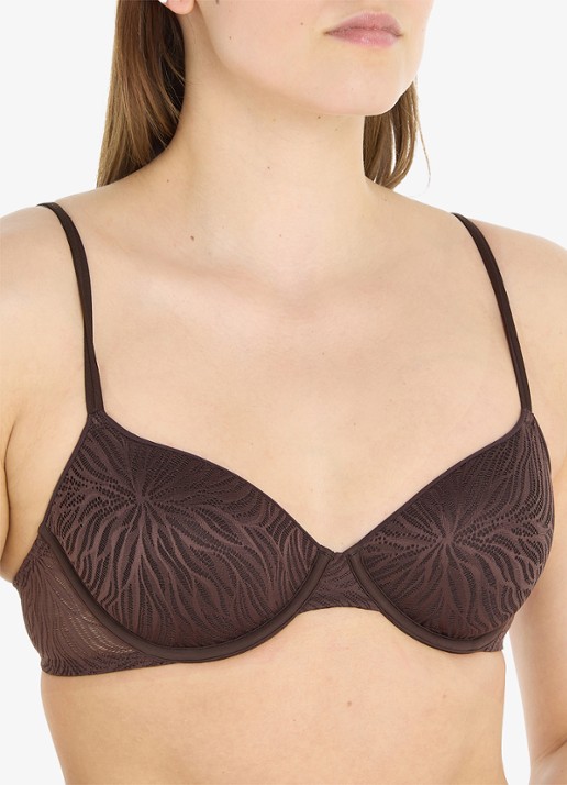 Calvin Klein Voorgevormde demi bh met overlay van mesh - detail 7 nymph's thigh / roze