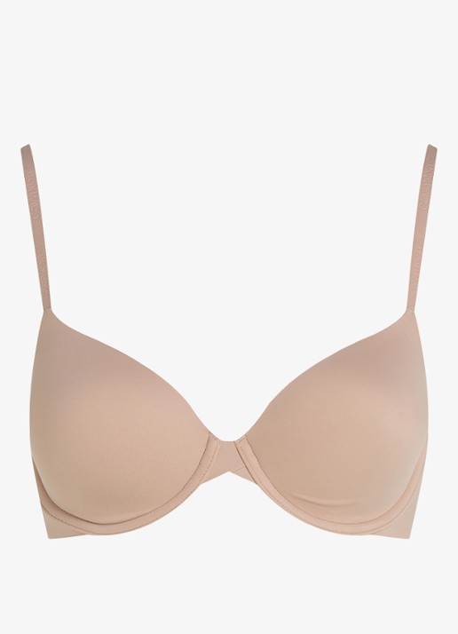 Calvin Klein Voorgevormde effen bh  - voorkant 5 cedar-7ns / beige