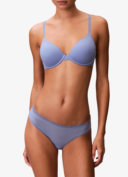 Calvin Klein Voorgevormde effen bh  - detail 2 blue tulip-44j / blauw